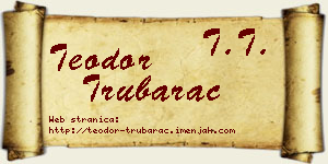 Teodor Trubarac vizit kartica